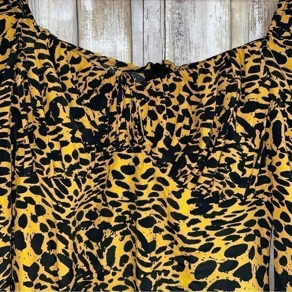NWT Topshop Leopard Yellow & Black Dress Fierce - Picture 3 of 9